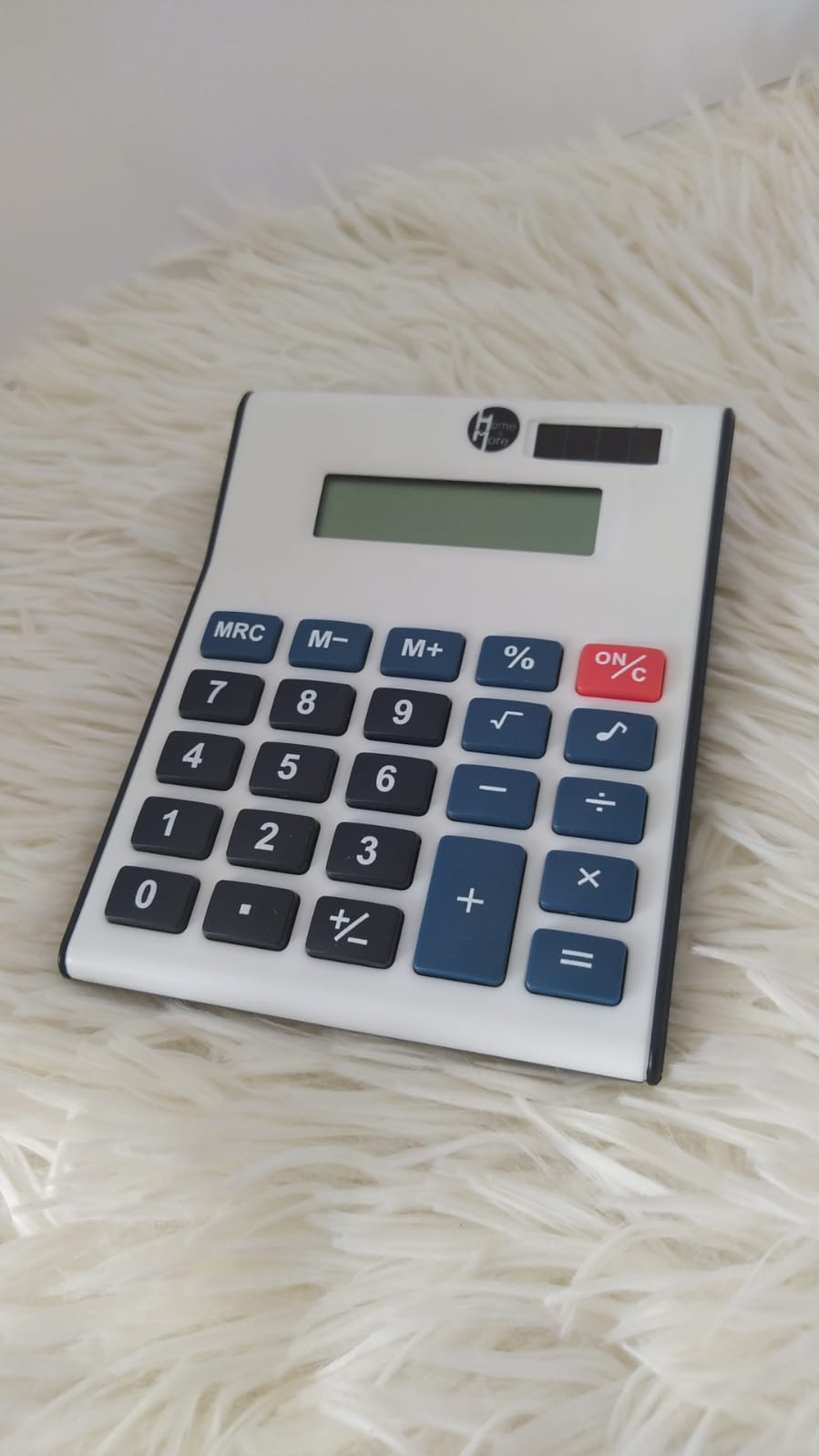 Calculadora azul compacta de 8 dígitos