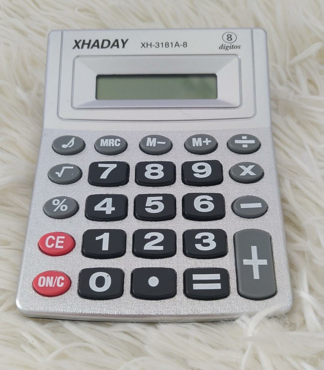 Calculadora portátil verde de 8 dígitos