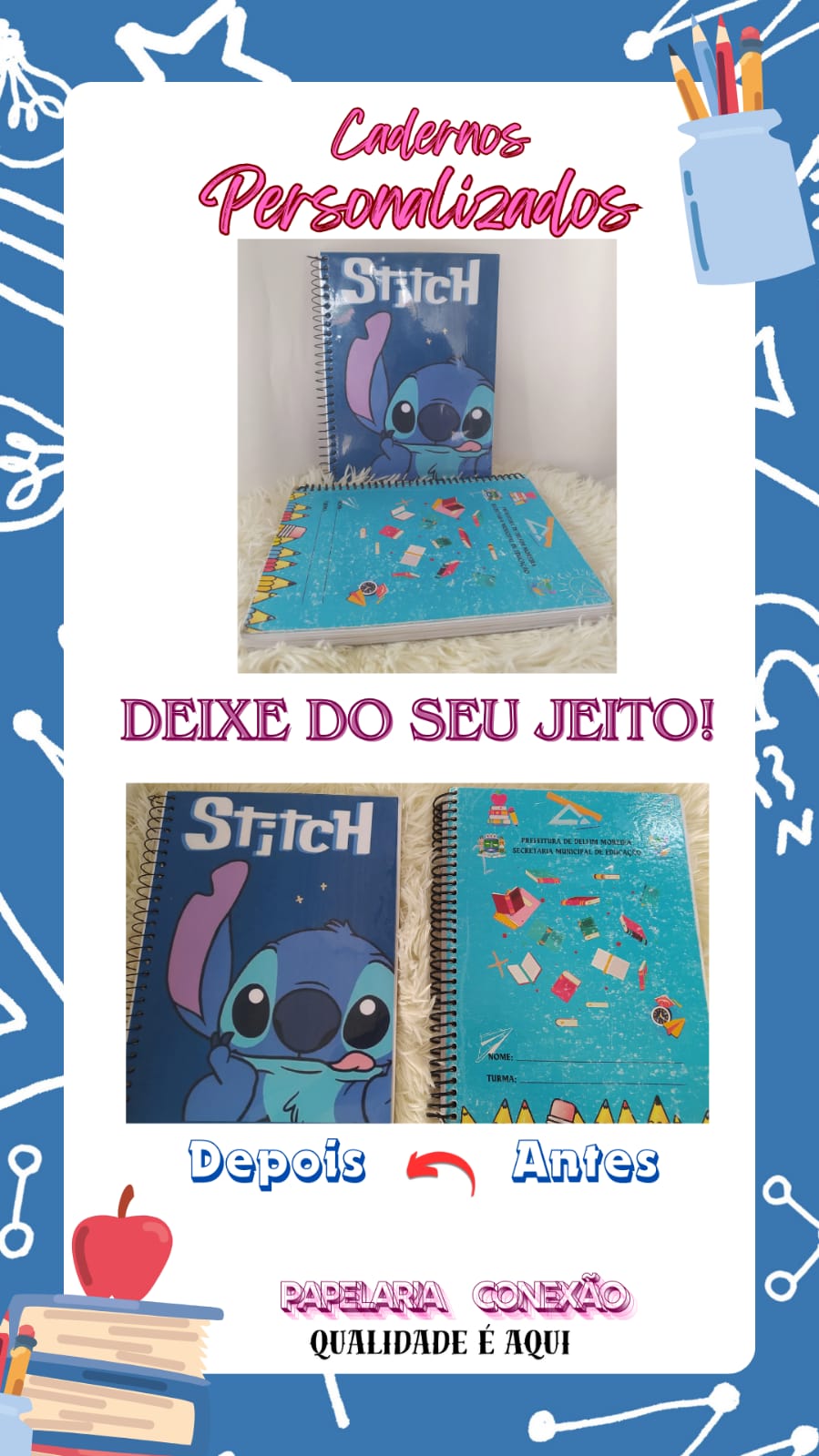 Exemplo de caderno personalizado